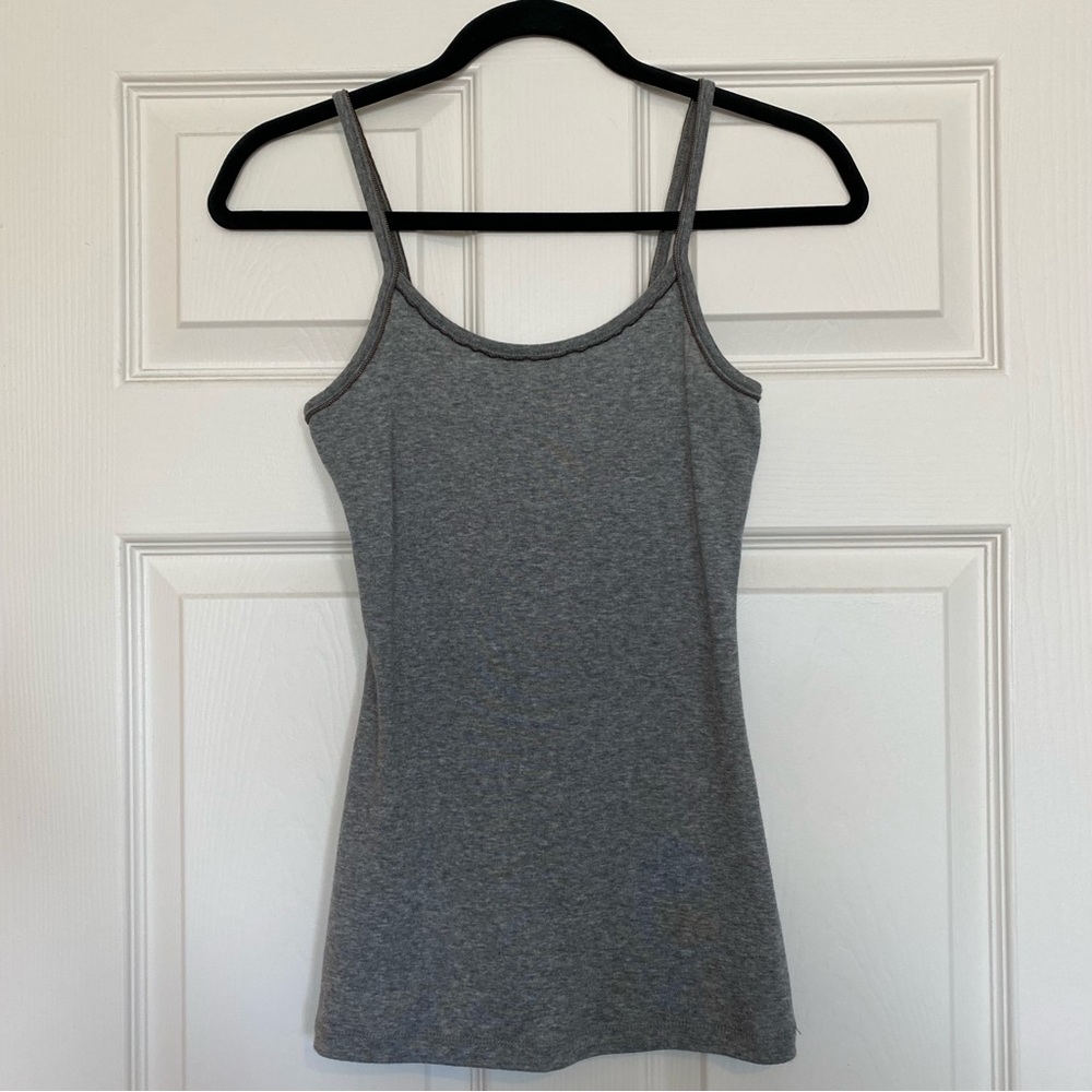 Mossimo grey cami with gold beading - small